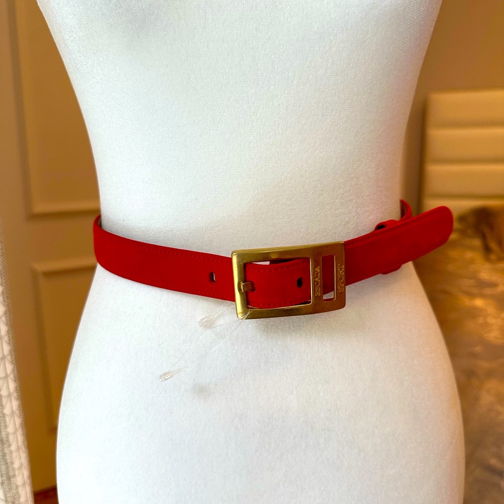 Suede belt